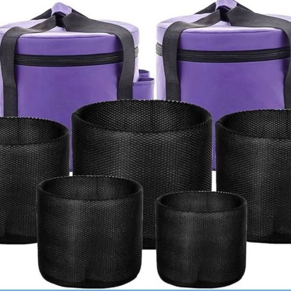 TRAYAYA Two Carry Case Bags for 6-12 inch Crystal Singing Bowl Set